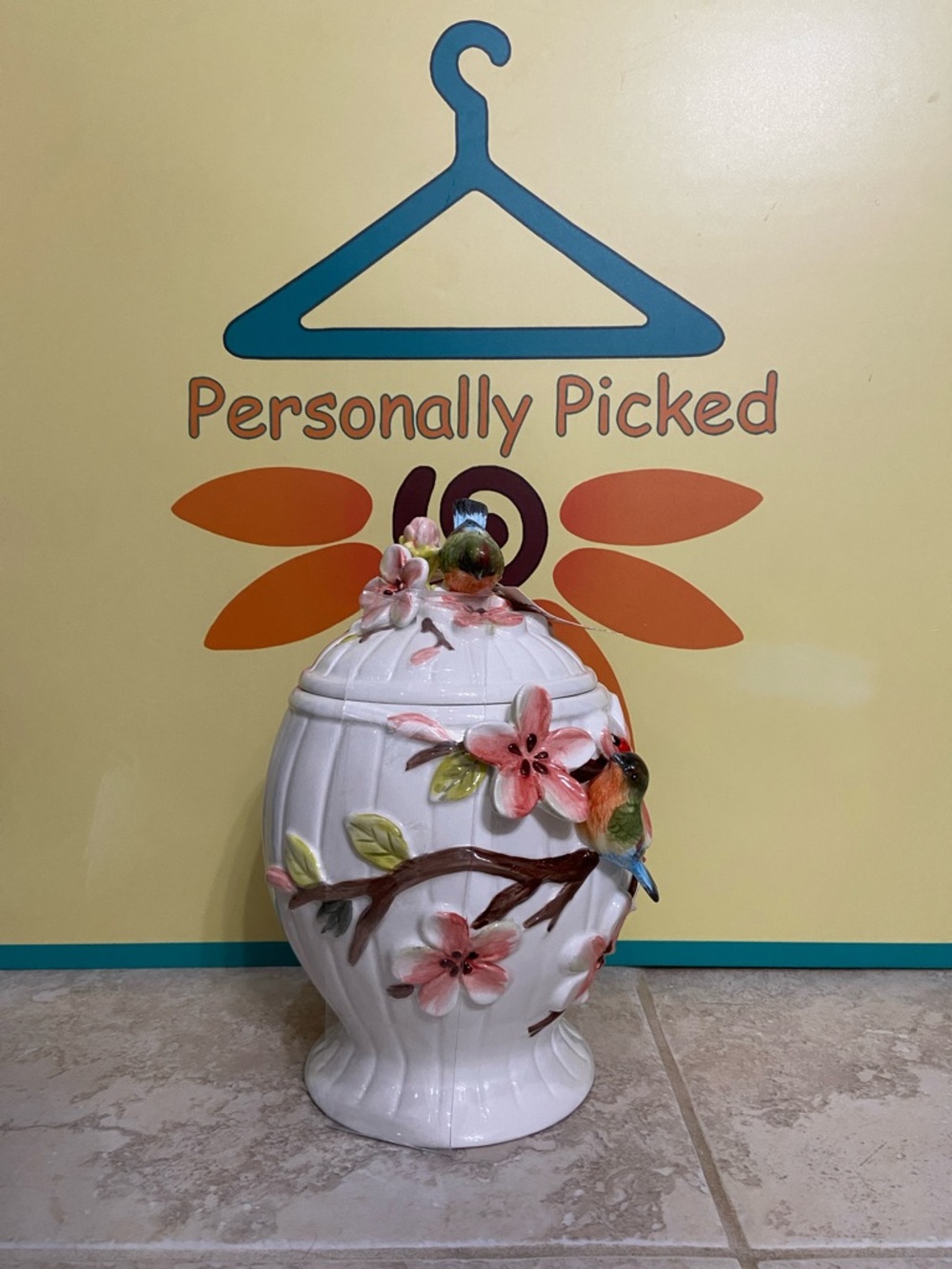 Corner Ruby Botanical Collection Large Canister